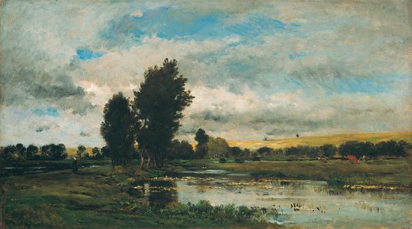Charles Francois Daubigny French River Scene